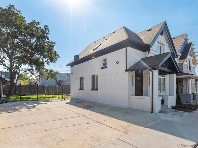 view of home's exterior with a patio