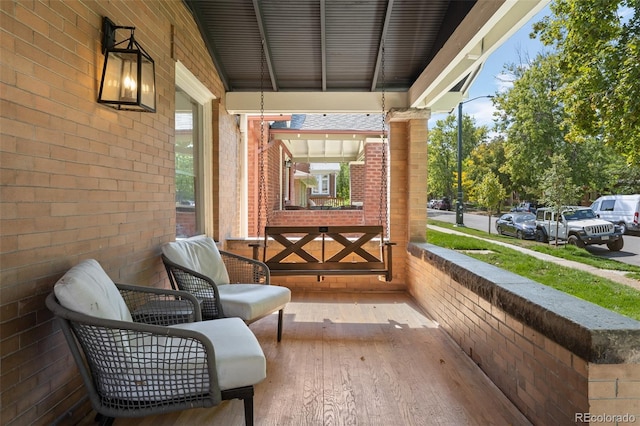 view of patio with covered porch