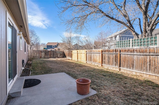 view of yard with a patio