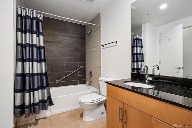 891 14th St Unit 2105, Denver, CO 80202 - full bathroom with tile patterned floors, shower / tub combo, and vanity