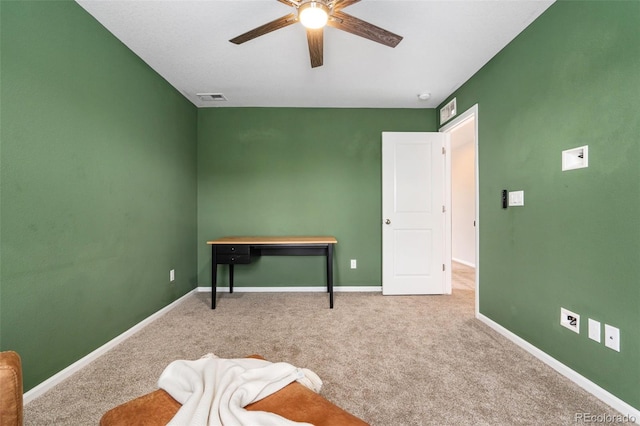 18077 E 99th Ave, Commerce City, CO 80022 - interior space with a ceiling fan, carpet floors, and baseboards