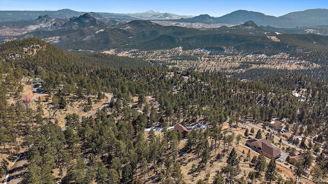 view of mountain feature featuring a wooded view