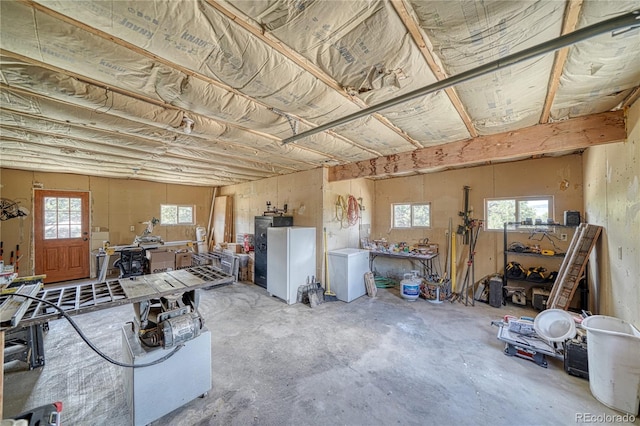 6375 Terrace Ln, Salida, CO 81201 - garage with freestanding refrigerator