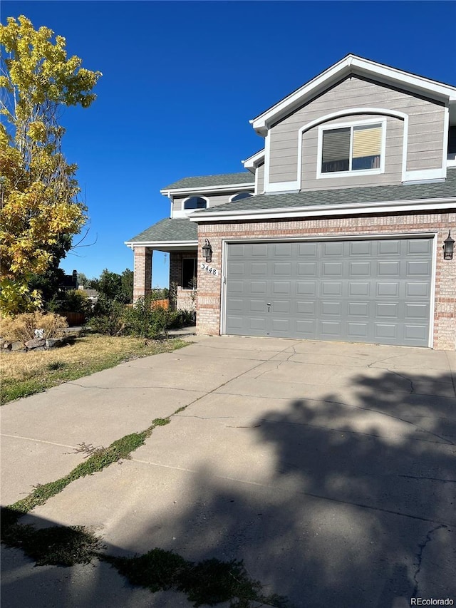 front facade featuring a garage