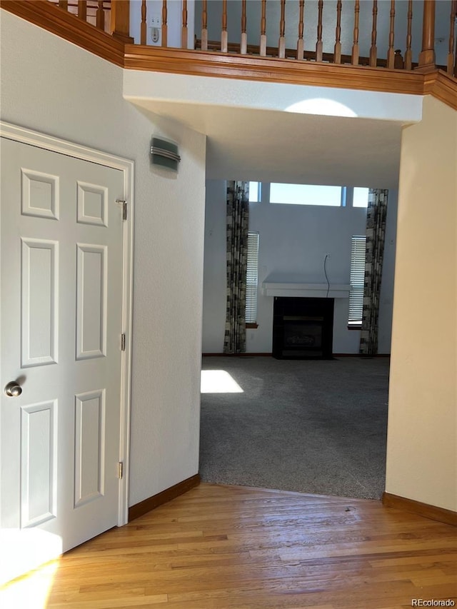 hallway featuring light hardwood / wood-style floors