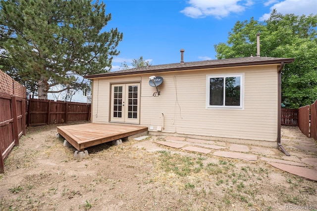 8401 Sandreed Cir, Parker, CO 80134 - back of house featuring french doors, a fenced backyard, and a deck