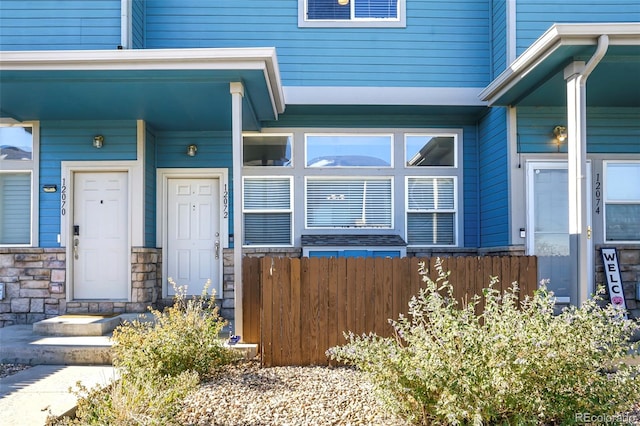 view of doorway to property