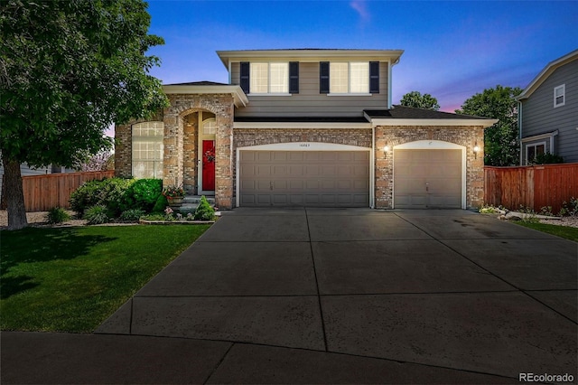 16863 Trail View Cir, Parker, CO 80134 - view of front of home with concrete driveway and a garage