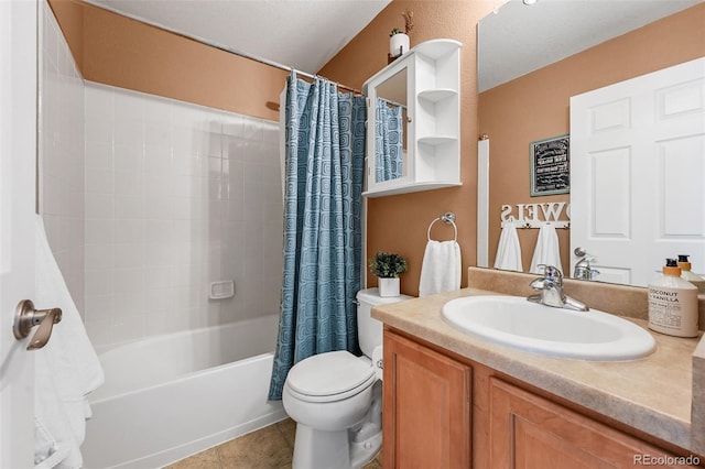 16863 Trail View Cir, Parker, CO 80134 - full bath featuring vanity, shower / bath combination with curtain, and tile patterned floors