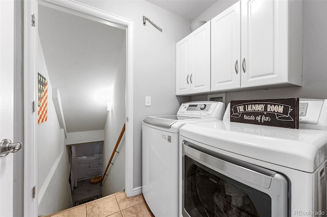16863 Trail View Cir, Parker, CO 80134 - laundry room with washing machine and clothes dryer, cabinet space, and light tile patterned floors