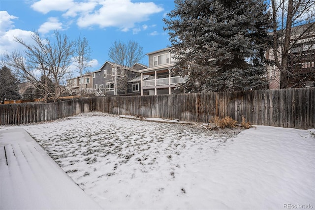 view of snowy yard