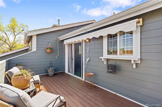 view of wooden deck