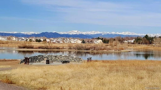 view of water feature featuring a mountain view