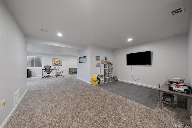 view of carpeted living room