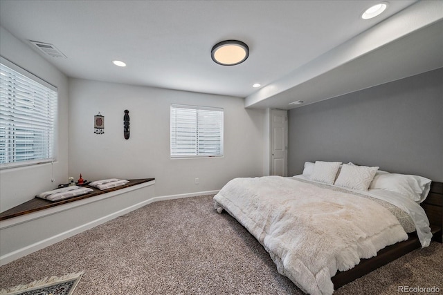 view of carpeted bedroom