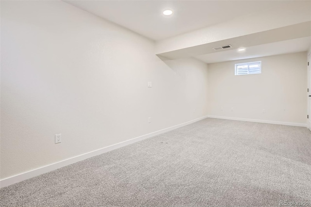16273 E Brown Pl, Aurora, CO 80013 - basement with light carpet and recessed lighting