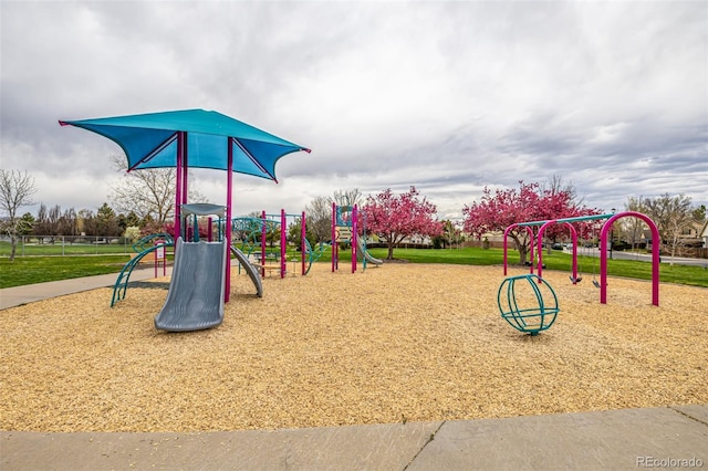 view of community jungle gym