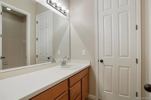 full bathroom featuring vanity