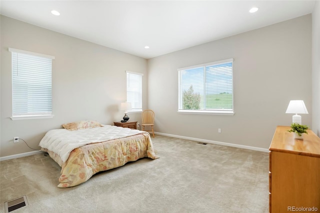 6070 Long Branch Dr, Parker, CO 80134 - bedroom with baseboards, light colored carpet, and recessed lighting