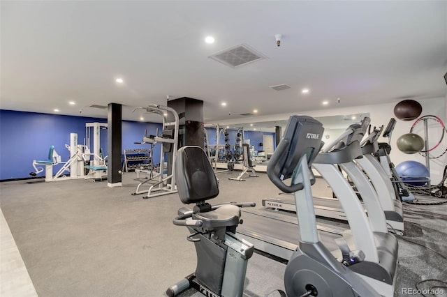 view of exercise room