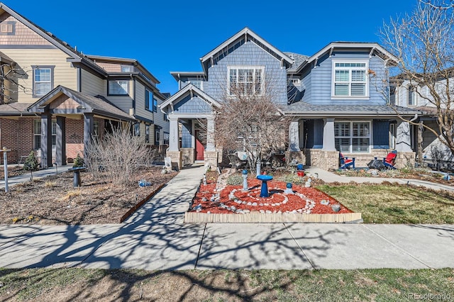 view of front of property featuring stone siding