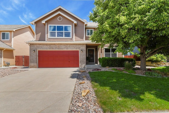 13235 Clermont Cir, Thornton, CO 80241 - traditional-style house featuring brick siding, concrete driveway, and an attached garage