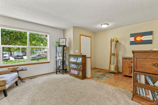13235 Clermont Cir, Thornton, CO 80241 - sitting room featuring carpet flooring and a textured ceiling