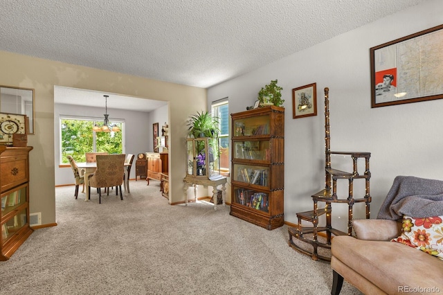 13235 Clermont Cir, Thornton, CO 80241 - sitting room with plenty of natural light, a textured ceiling, and carpet flooring