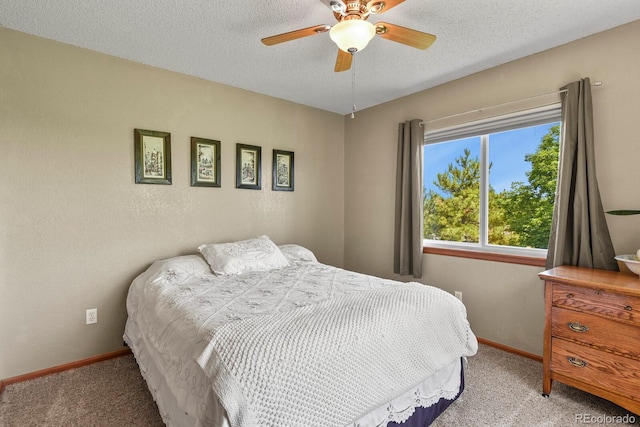 13235 Clermont Cir, Thornton, CO 80241 - bedroom with carpet floors, a textured ceiling, and a ceiling fan