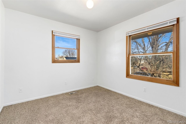 view of carpeted empty room