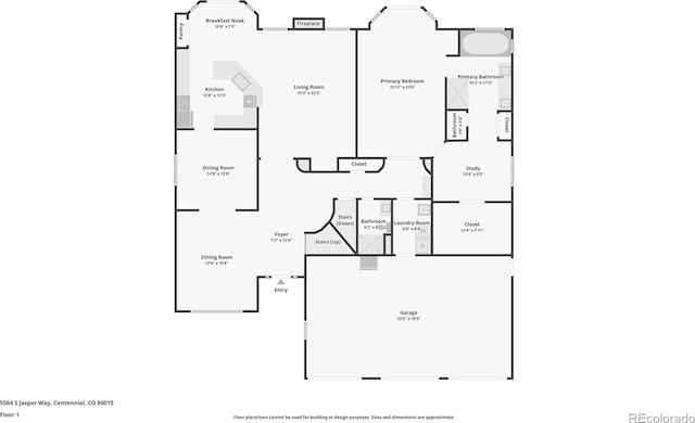 5564 S Jasper Way, Centennial, CO 80015 - view of home floor plan