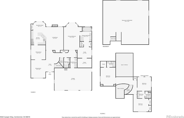 5564 S Jasper Way, Centennial, CO 80015 - view of home floor plan