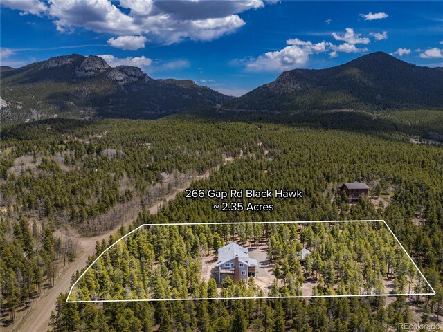 266 Gap Rd, Black Hawk, CO 80422 - mountain view with a heavily wooded area