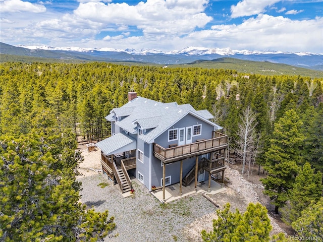266 Gap Rd, Black Hawk, CO 80422 - view from above of property with a mountainous background