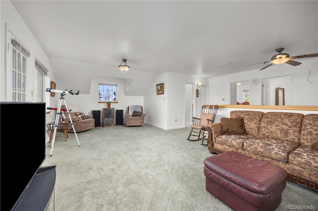 266 Gap Rd, Black Hawk, CO 80422 - living room featuring carpet flooring and a ceiling fan