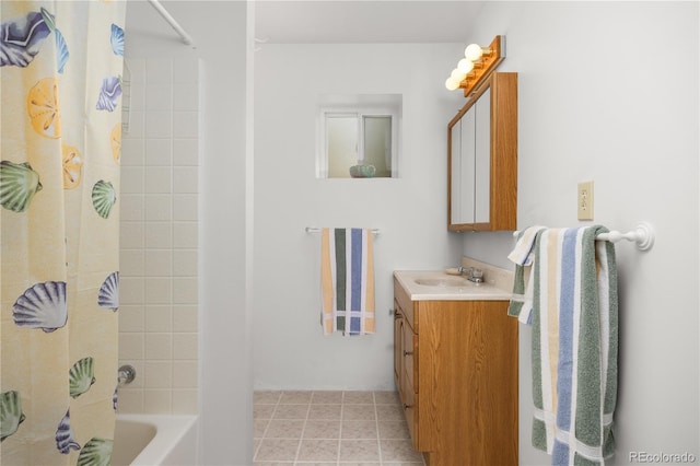 266 Gap Rd, Black Hawk, CO 80422 - full bath featuring vanity, shower / bath combination with curtain, and tile patterned floors