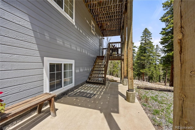 266 Gap Rd, Black Hawk, CO 80422 - view of patio featuring stairway