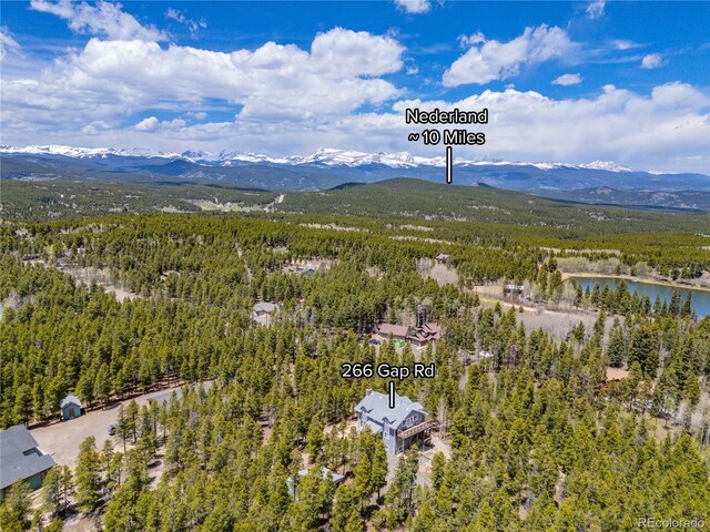 266 Gap Rd, Black Hawk, CO 80422 - drone / aerial view of a forest and a water and mountain view