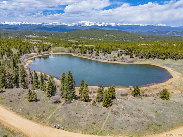 266 Gap Rd, Black Hawk, CO 80422 - drone / aerial view of a water and mountain view and a heavily wooded area
