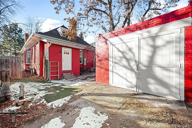 view of outbuilding with central AC unit