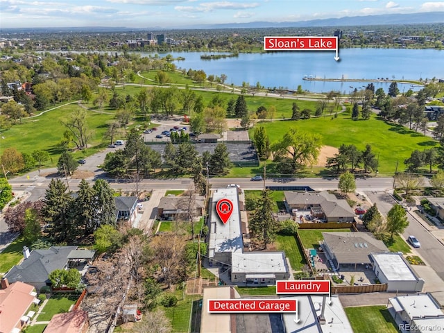 2616 Utica St, Denver, CO 80212 - aerial view of property's location featuring a nearby body of water and nearby suburban area