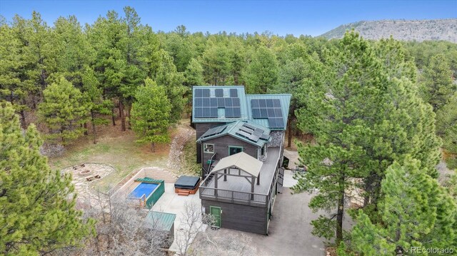 7317 Fremont Pl, Larkspur, CO 80118 - bird's eye view with a forest view