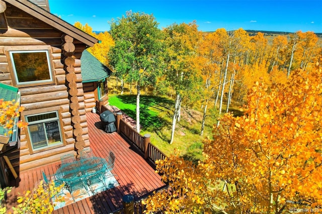 view of wooden deck