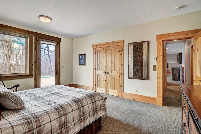 view of carpeted bedroom