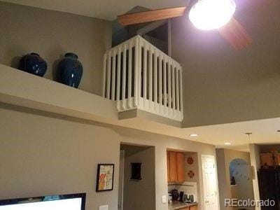 interior space featuring a high ceiling