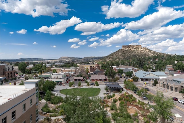 20 Wilcox St Unit 410, Castle Rock, CO 80104 - aerial perspective of suburban area with a mountain backdrop