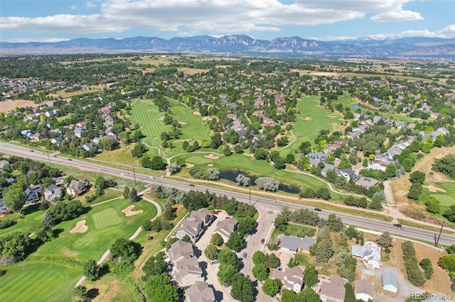 588 Beauprez Ave, Lafayette, CO 80026 - aerial view of property's location featuring a mountainous background and nearby suburban area