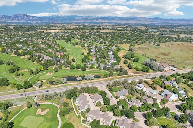 588 Beauprez Ave, Lafayette, CO 80026 - aerial perspective of suburban area with mountains and a golf club