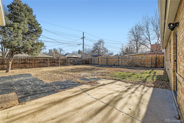 view of yard featuring a patio area