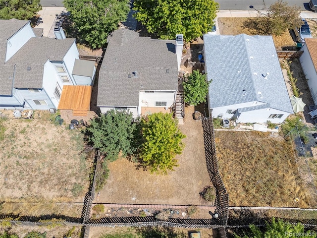 drone / aerial view with a residential view